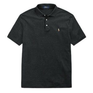Polo Ralph Lauren Men's Classic-Fit Cotton Polo Shirt Black Marl Heather Large